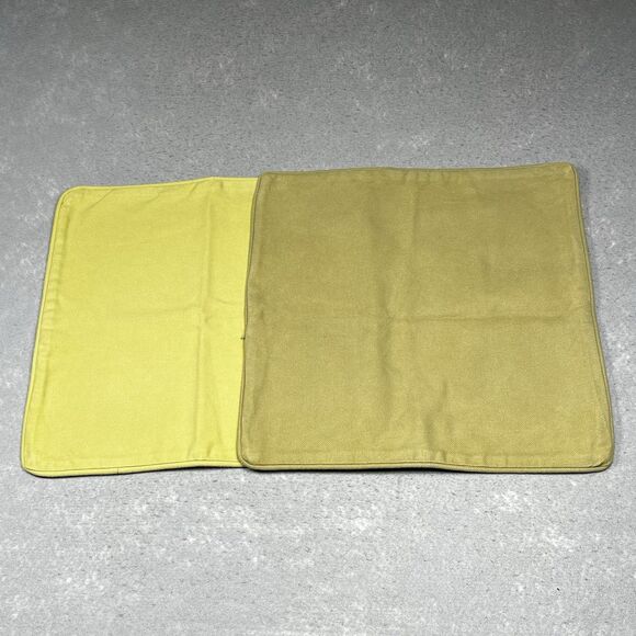 Pottery Barn Set of Throw Pillow Cases O/S Green 18x18 100% Cotton Twill - Picture 1 of 13
